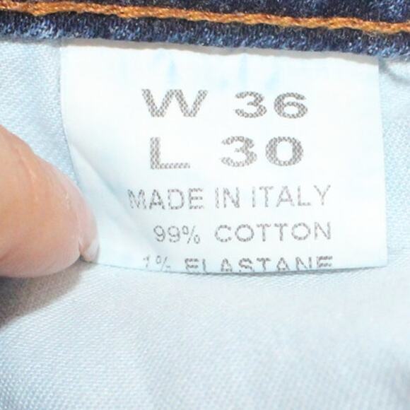 Williams & Kent Men’s Blue Jeans Straight Fit Made in Italy 36x30 - Picture 6 of 8